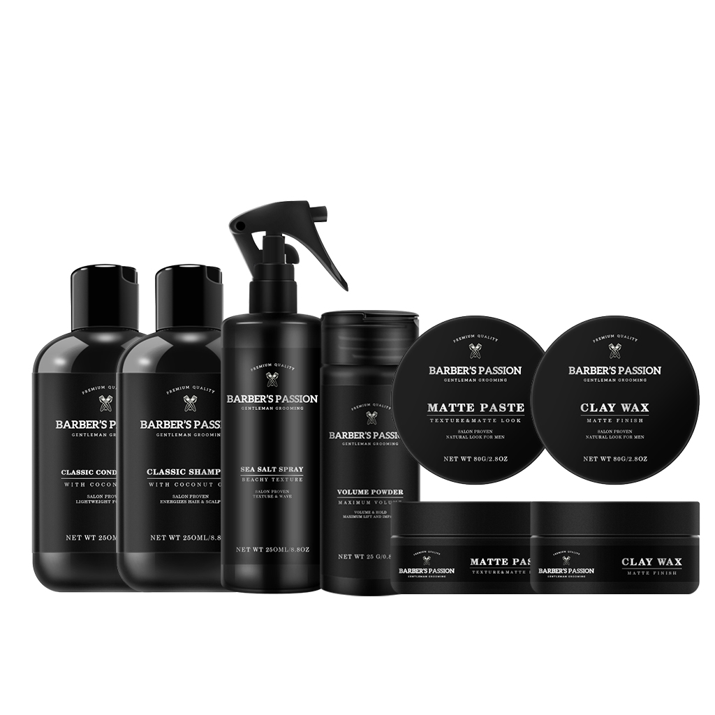 Barber Shop Sulfate-free Refreshing Oil Control and Nourishes the Scalp Men's Hair Shampoo &amp; Conditioner Set for Dandruff