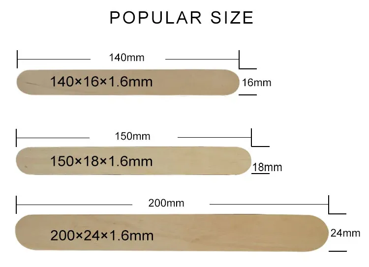 Medical Disposable Wood Waxing Hair Removal Wax Spatulas Wooden Tongue Depressor