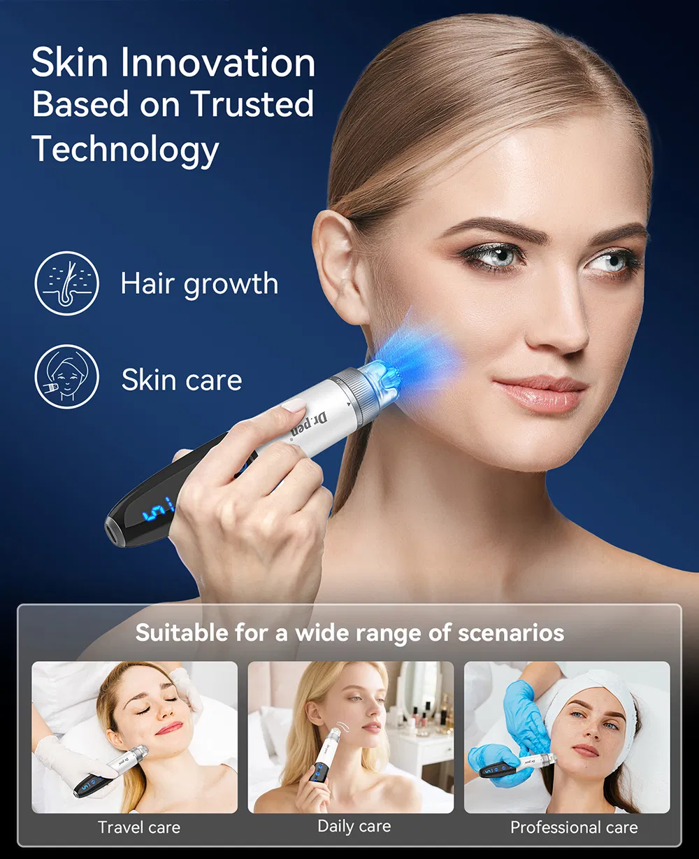 Professional Medical Grade Microneedling Pen Biopen EMS Microneedlng Pen Skincare Device EMS 5 Speeds LED Light Therapy Device for Sales