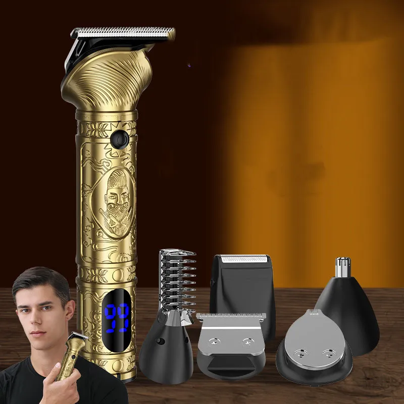 New Men's Barber High-Power Professional Electric Push Clippers Nose Hair Cutter Shaver