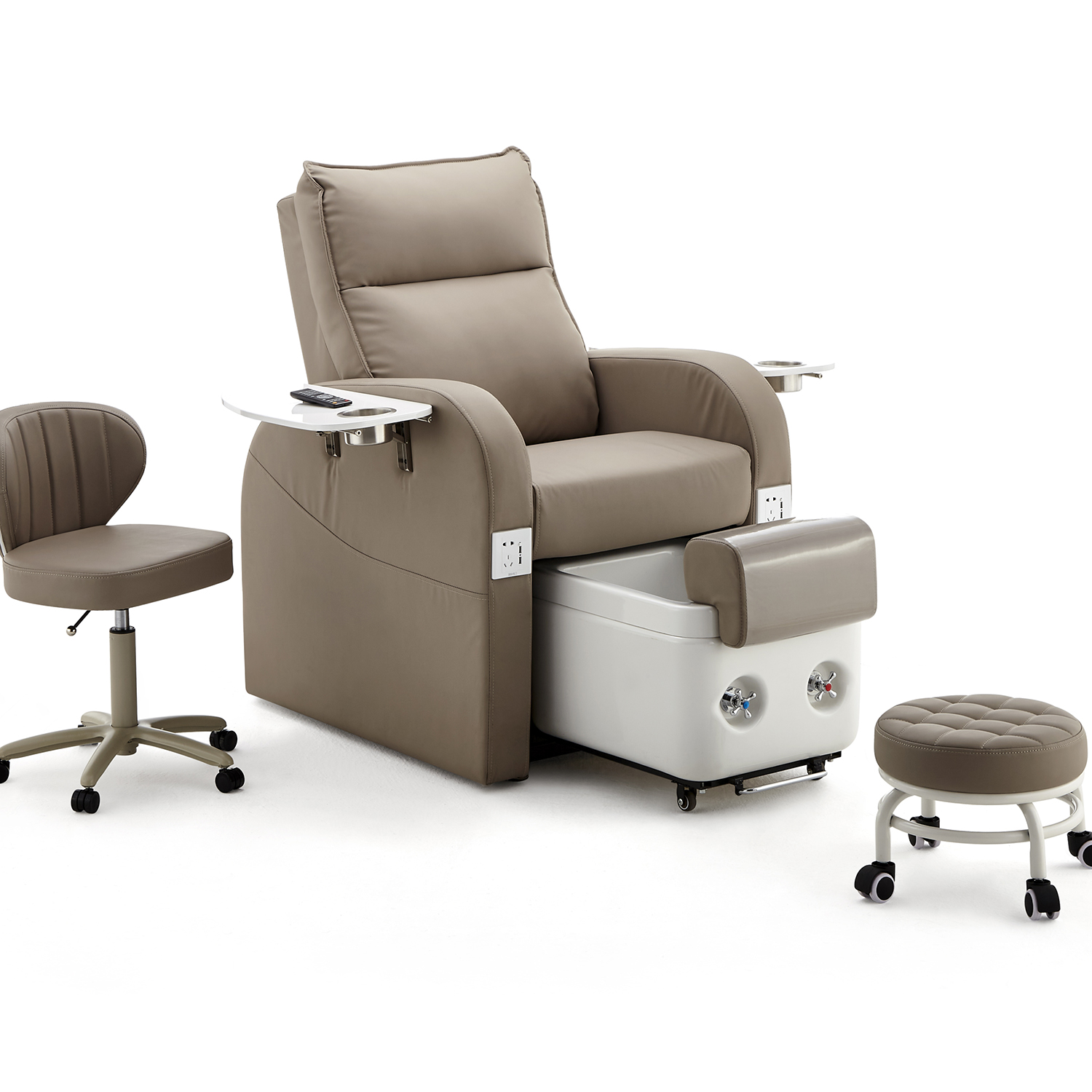 Chaise Manucure Spa Massaging Pedicure Chair Set Silla Para Comfortable Full Body Manicure PU Leather Massage Pedicure Chairs