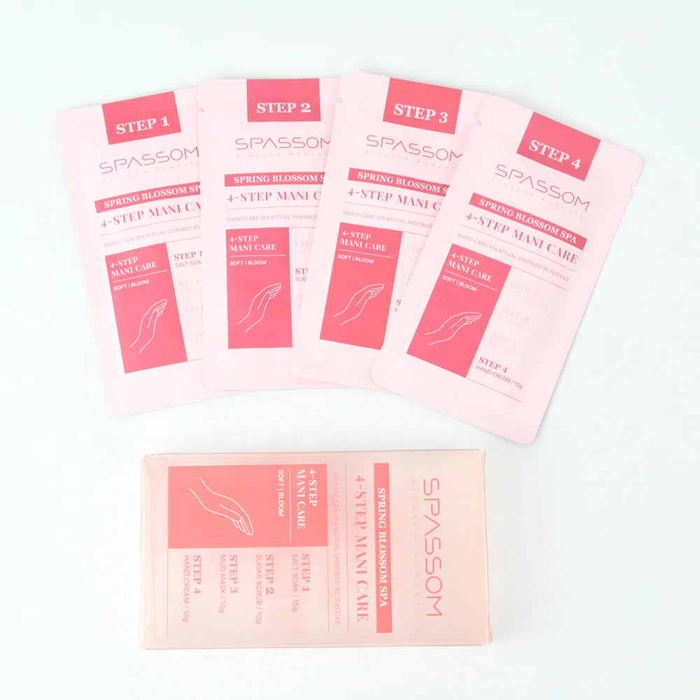 Korean SPA Beauty Products Skin Care Makeup Kit Salon Personal Hand Exfoliating Cleaning Manicure Cosmetics (4 Steps)