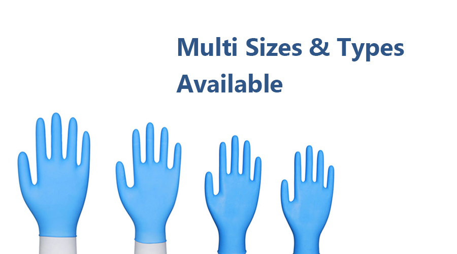 Various Nitrile Gloves Sizes