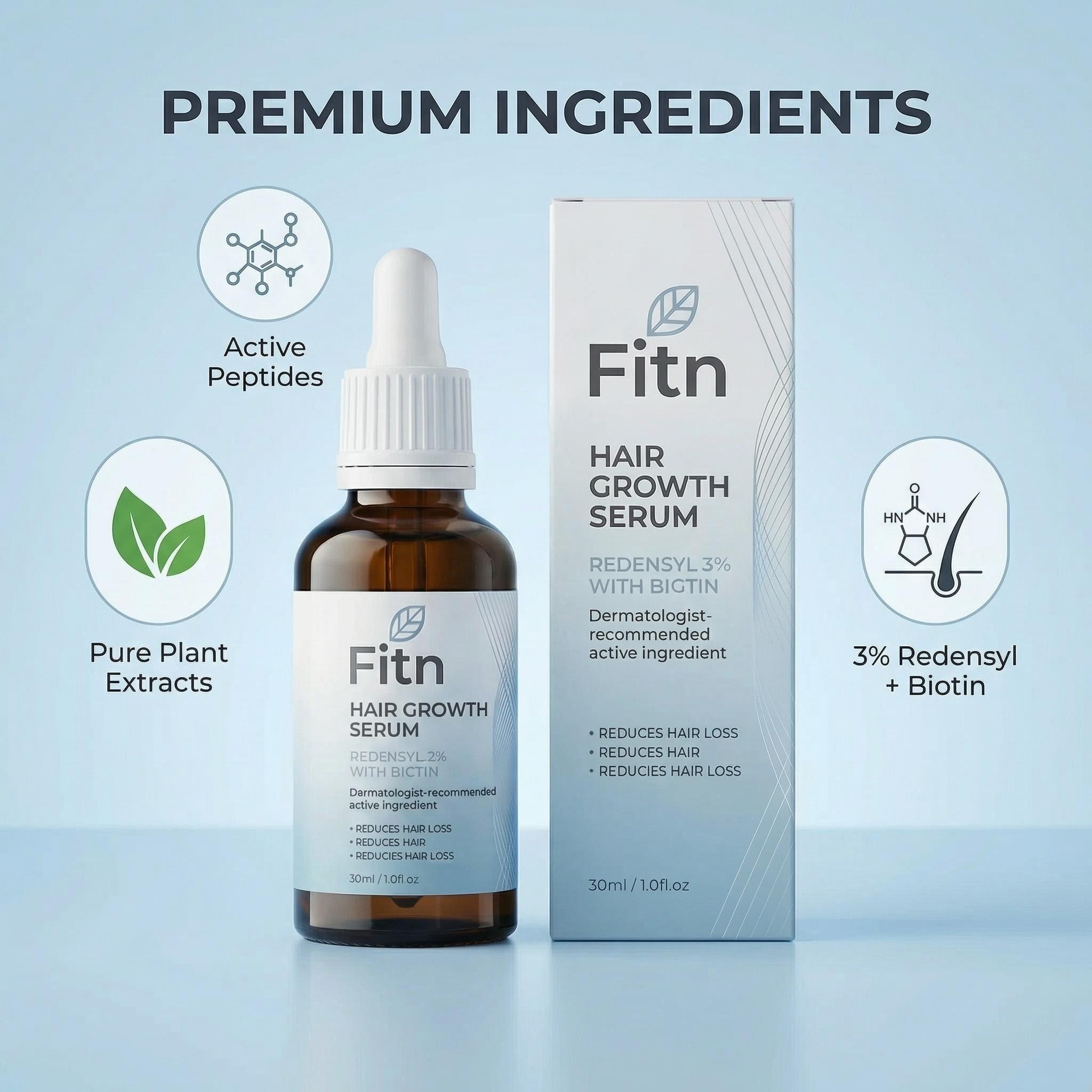 Redensyl 3 Biotin Peptide Hair Growth Serum Reduces Hair Loss Repairs Damage Revitalizes Follicles OEM Private Label Wholesale