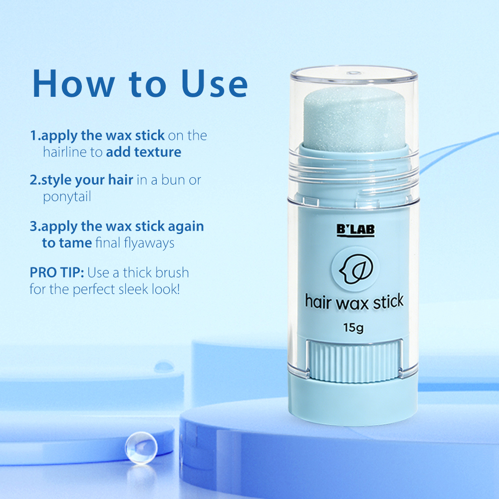 Wholesale Custom Hair Styling Wax Stick Flyaways Edge Control Strong Hold Hair Wax Stick 15g Private Label For Women