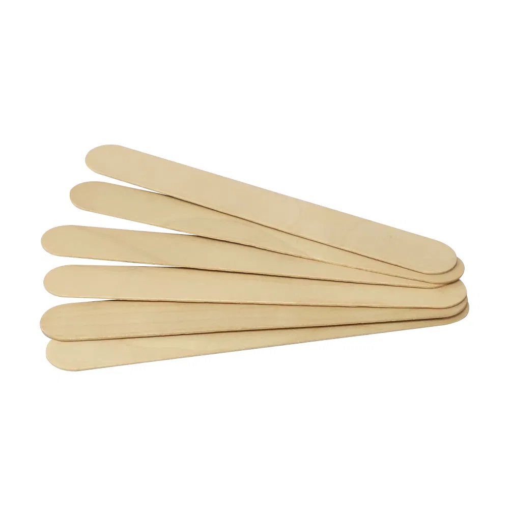 Natural Wood Popsicle Stick for Waxing DIY Wood Crafts Hair Removal and Waxing Supplies Paint Stirrer