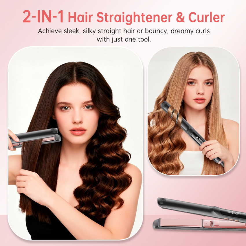 Hair Flat Iron 260C Hair Straightener Keratin Treatment For Frizzy Hair Recovers The Damaged Hair Irons