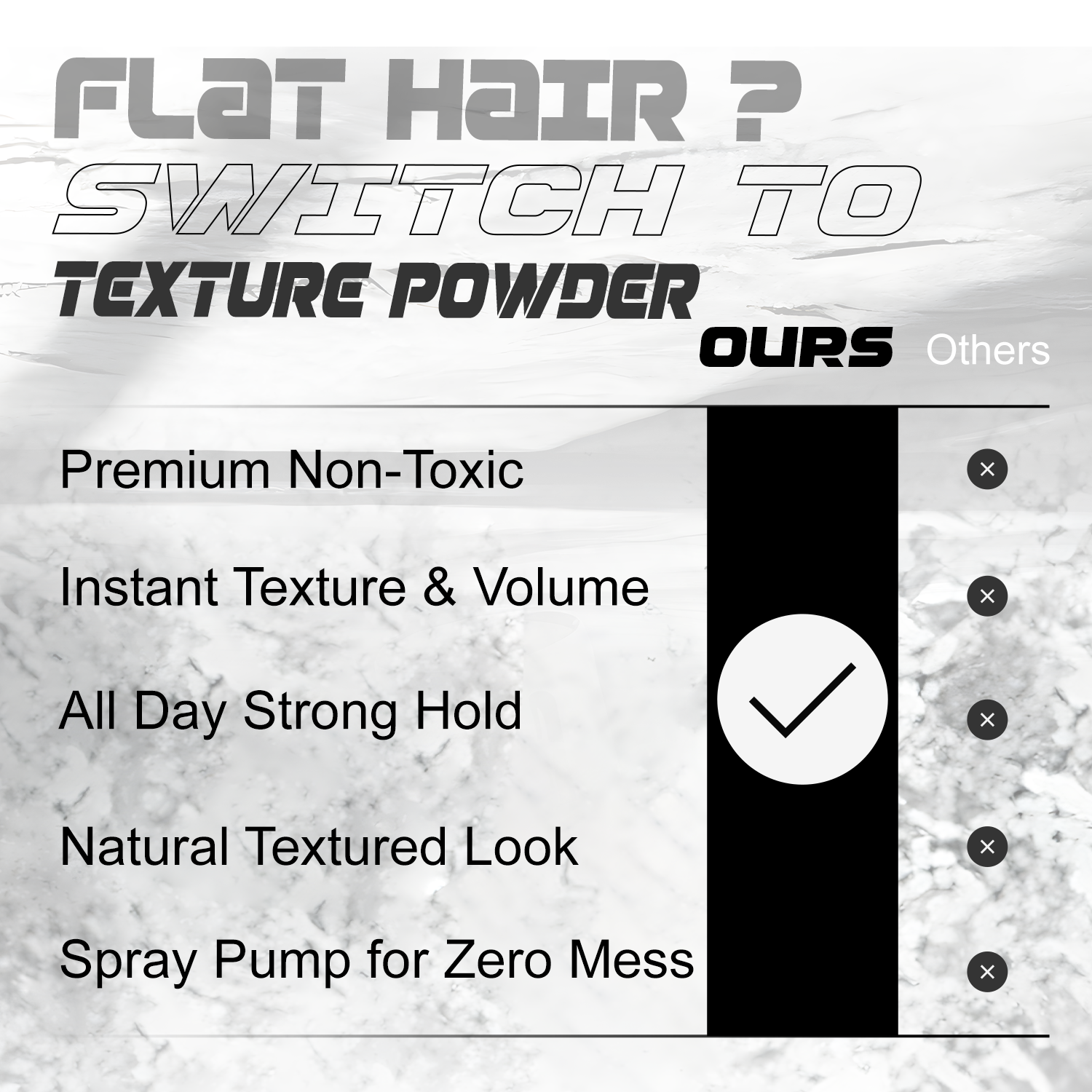 Medium or Strong Hold Hair Texturizing Powder Lightweight &amp; Volumizing Styling Powder with Matte Finish Add Texture