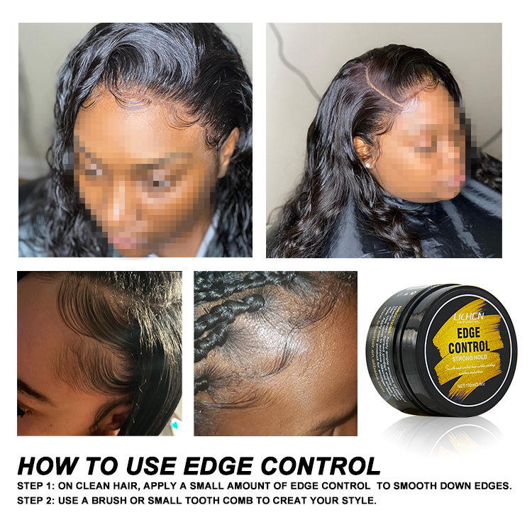 Lichen Wholesale Hair Styling Products Scented Water Based Hair Edge Control Long-lasting No Flakes for Natural Hair