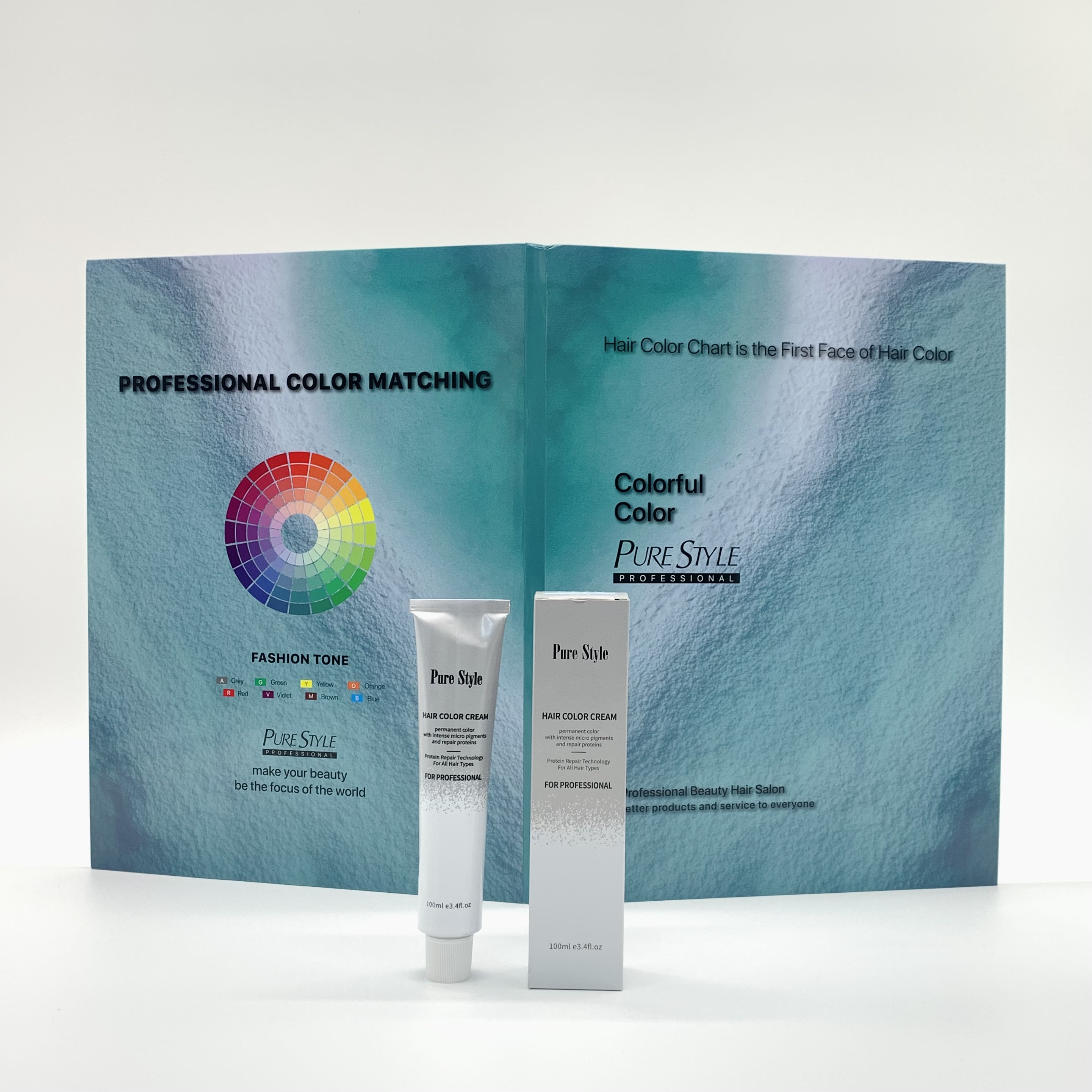 PureStyle Professional Salon Use Hair Dye Wholesale Low Ammonia Permanent Hair Color Cream OEM/ODM Cosmetic Products