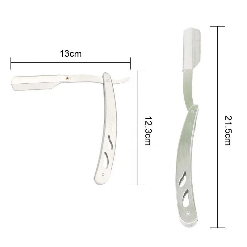 Super Stainless Steel Folding Shaving Razor Straight Barber Razor with Blade