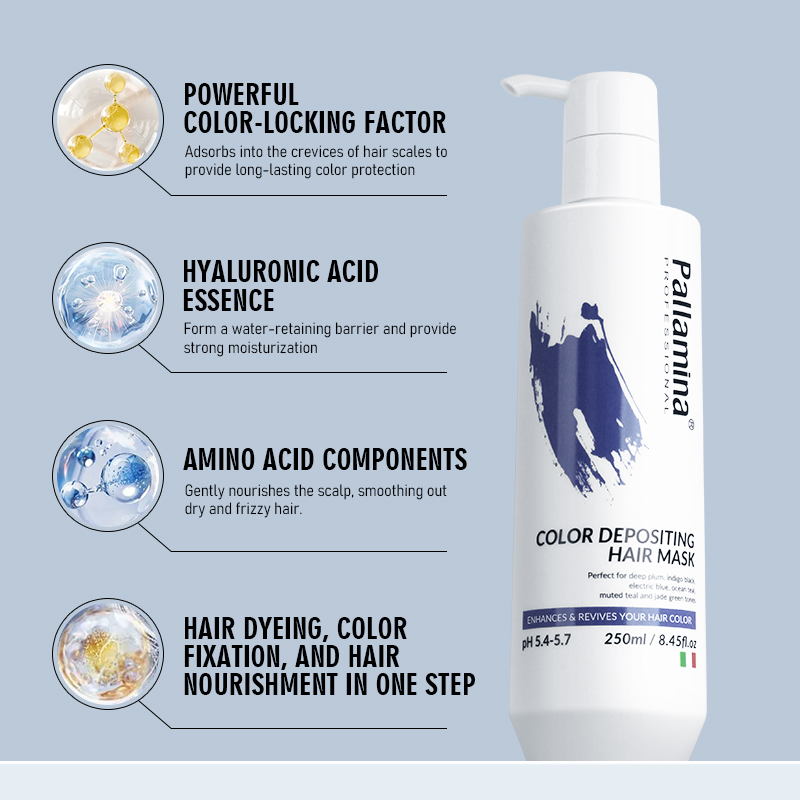 Pallamina Fast Delivery 250mL Nourishing Healthy Hair Dye Salon Hair Coloring Depositing Hair Mask for Lmproving Shine