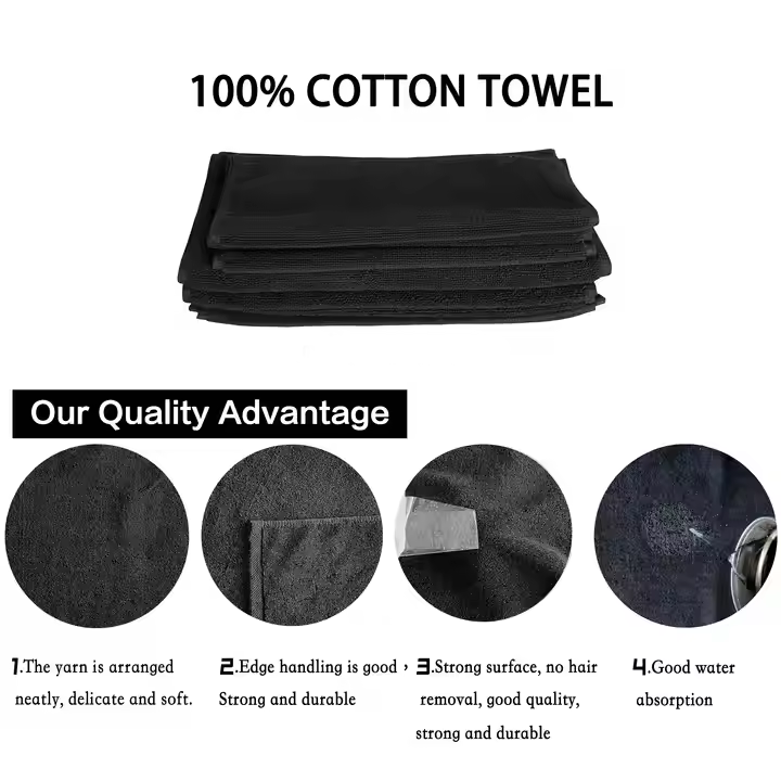 Factory Price 100% Cotton Towel Barbershop Shampoo Salon Spa Sport White Towel Hand Towels With Logo