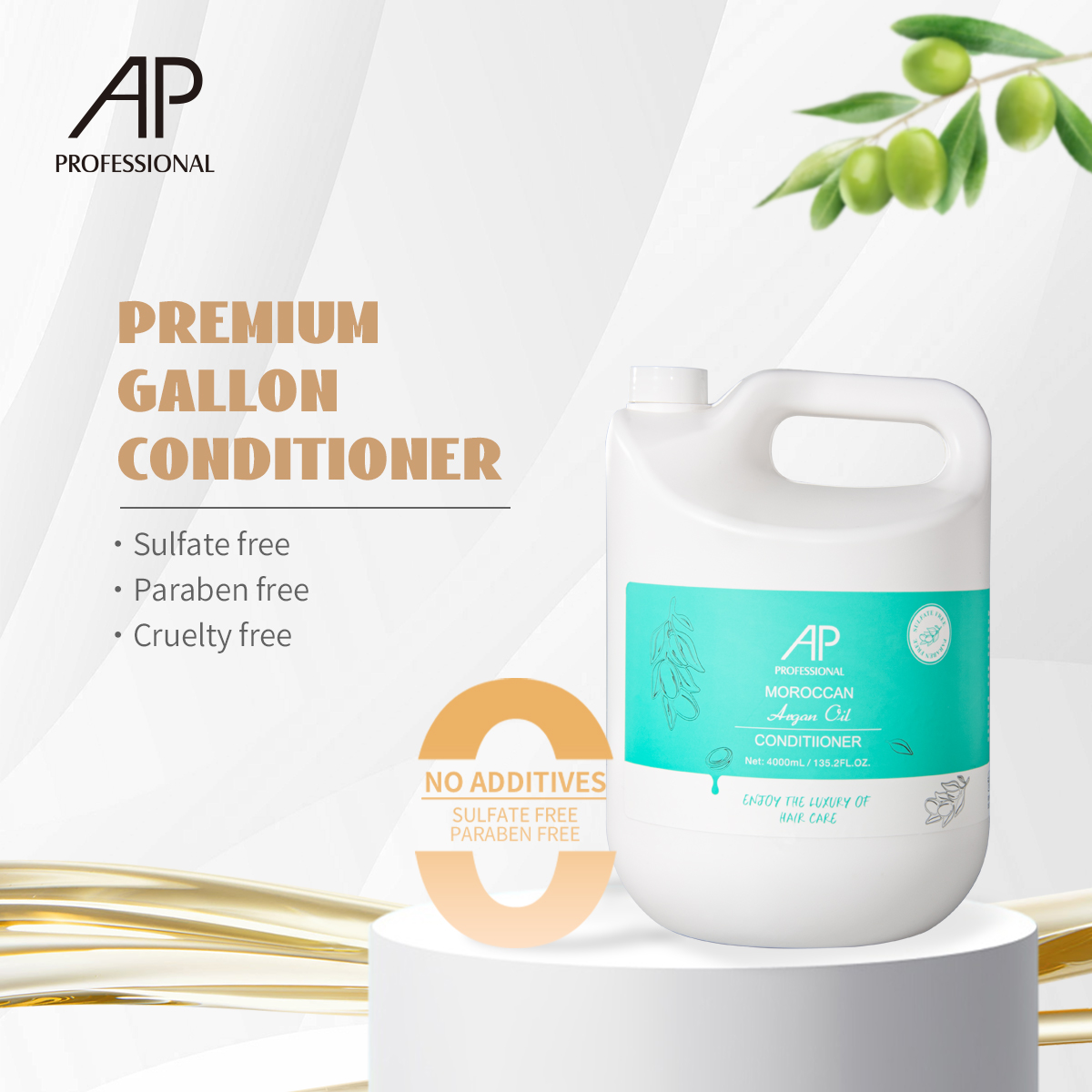 AP Private Label Natural Moisturizing Hair Care Products Custom Organic Natural Argan Oil Bulk Hair Conditioner for Salon