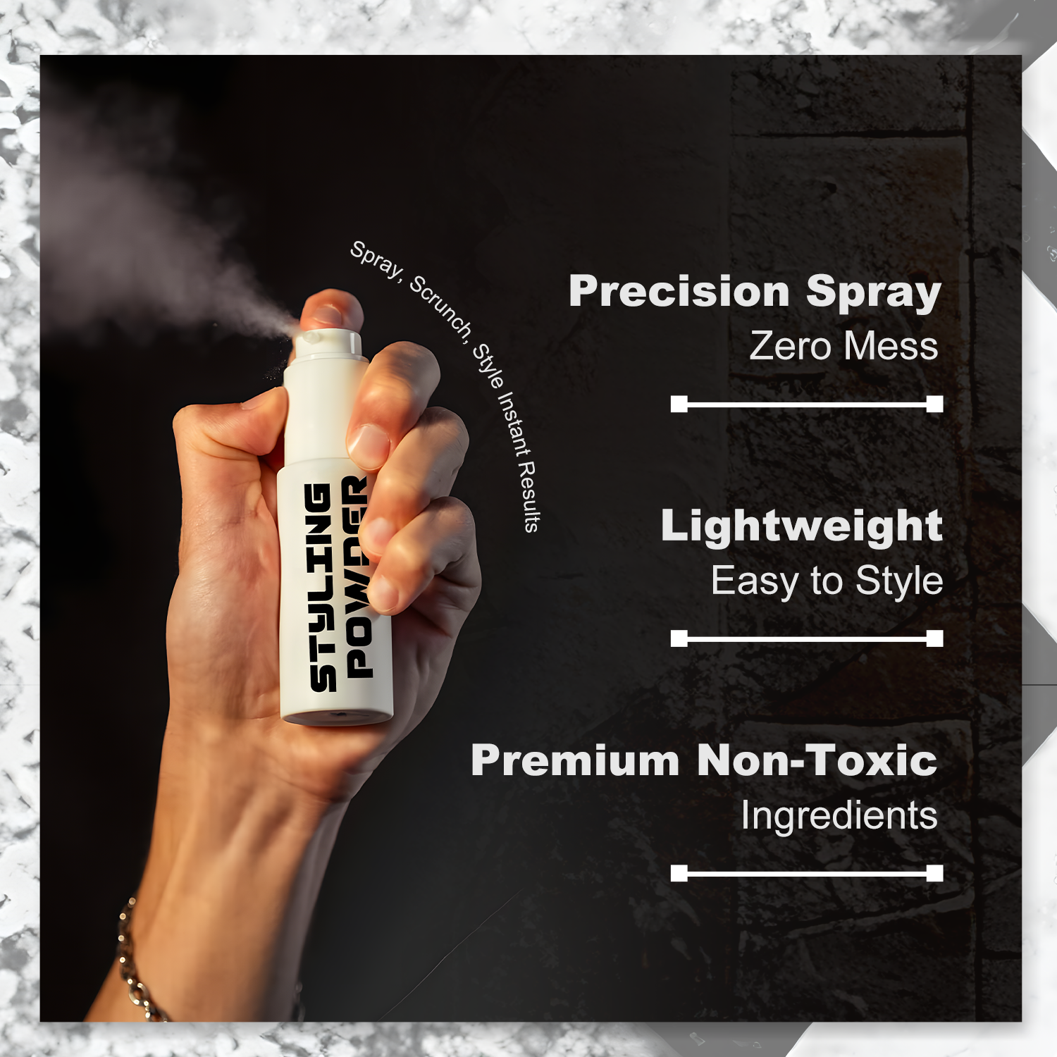 Medium or Strong Hold Hair Texturizing Powder Lightweight &amp; Volumizing Styling Powder with Matte Finish Add Texture