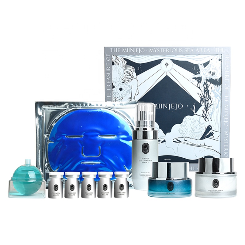 Korean Beauty Salon Skincare Set MIINJEJO Deep Sea Collagen Therapy Facial Moisturizer Mask Essence Skin Rejuvenation Kit