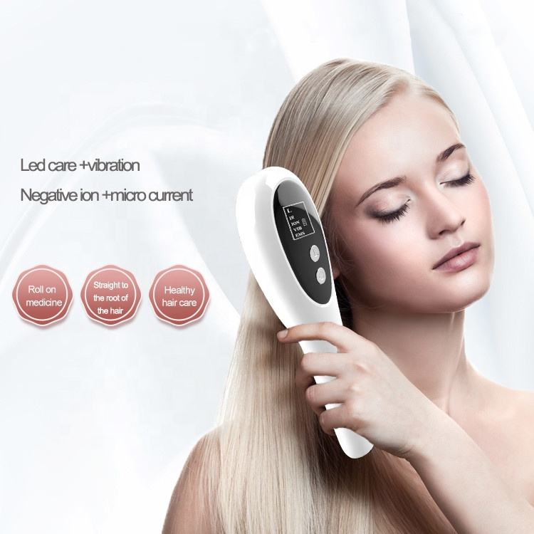 Private Label Organic Ginger Hair Oil Tonic Spray Nourishing Moisturizing Scalp Massaging Brush Set 30ml Travel Gift for Head