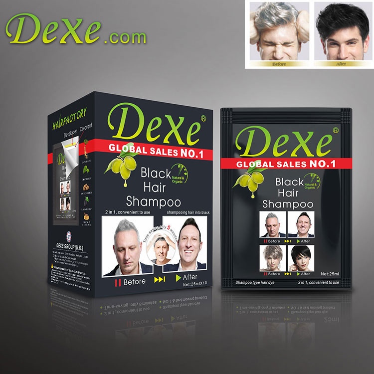 DEXE of Cream Hair Dye Shampoo Manufacturer's Product for Color Hair Use at Home Salon Travel by Cover Grey White Hair Men Women
