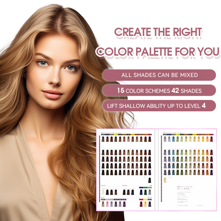 Private Label Low Ammonia TOP NEW Hair Salon Products 42 Colour Permanent Hair Dye Cream Organic Hair Color