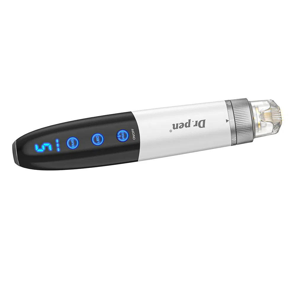 Professional Medical Grade Microneedling Pen Biopen EMS Microneedlng Pen Skincare Device EMS 5 Speeds LED Light Therapy Device for Sales