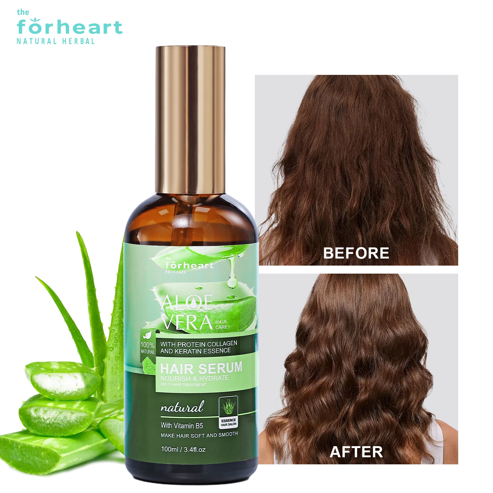 FORHEART Organic Salon Shampoo &amp; Conditioner Set with Argan Oil &amp; Keratin for Repairing Damaged Hair-OEM/ODM Private Label