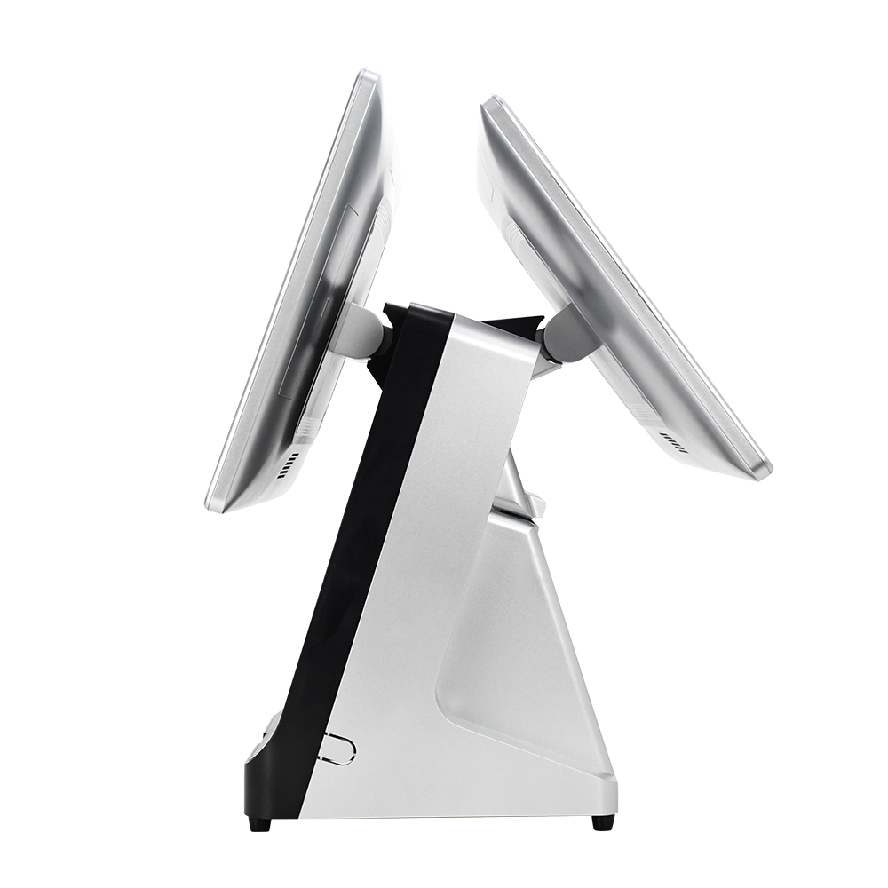 Cash Register Terminal Android Windows 15.6inch Dual Touch Screen POS System For Restaurants Stores And Beauty Hair Salon