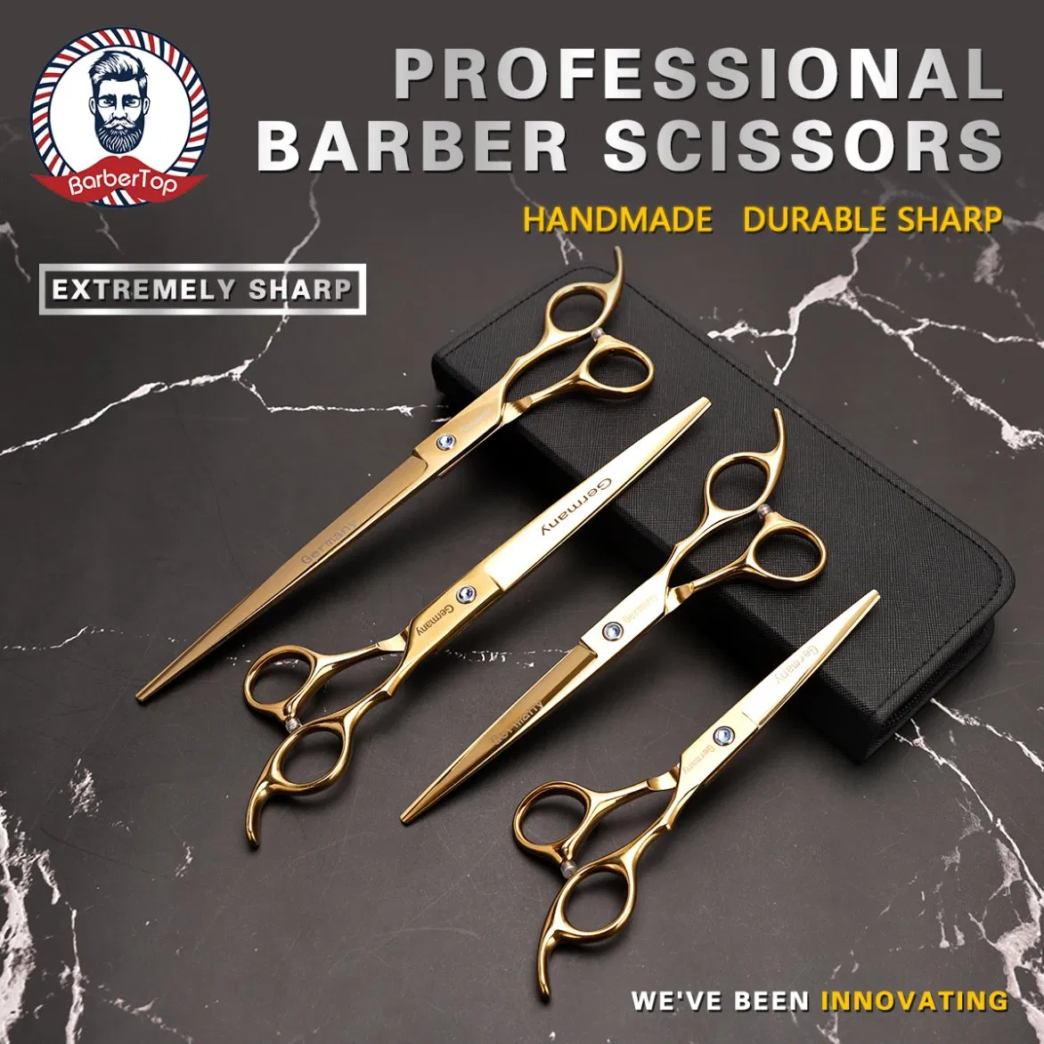 Four Sizes Scissor Gold Professional Hairdresser Beauty Products Beauty Instrument