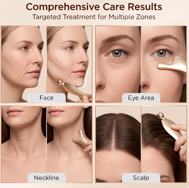 Customized LOGO Rose Goldfish Lifting Lymphatic Drainage Neck Roller Tightening Facial Gua Sha Board OEM Brand Home Commercial