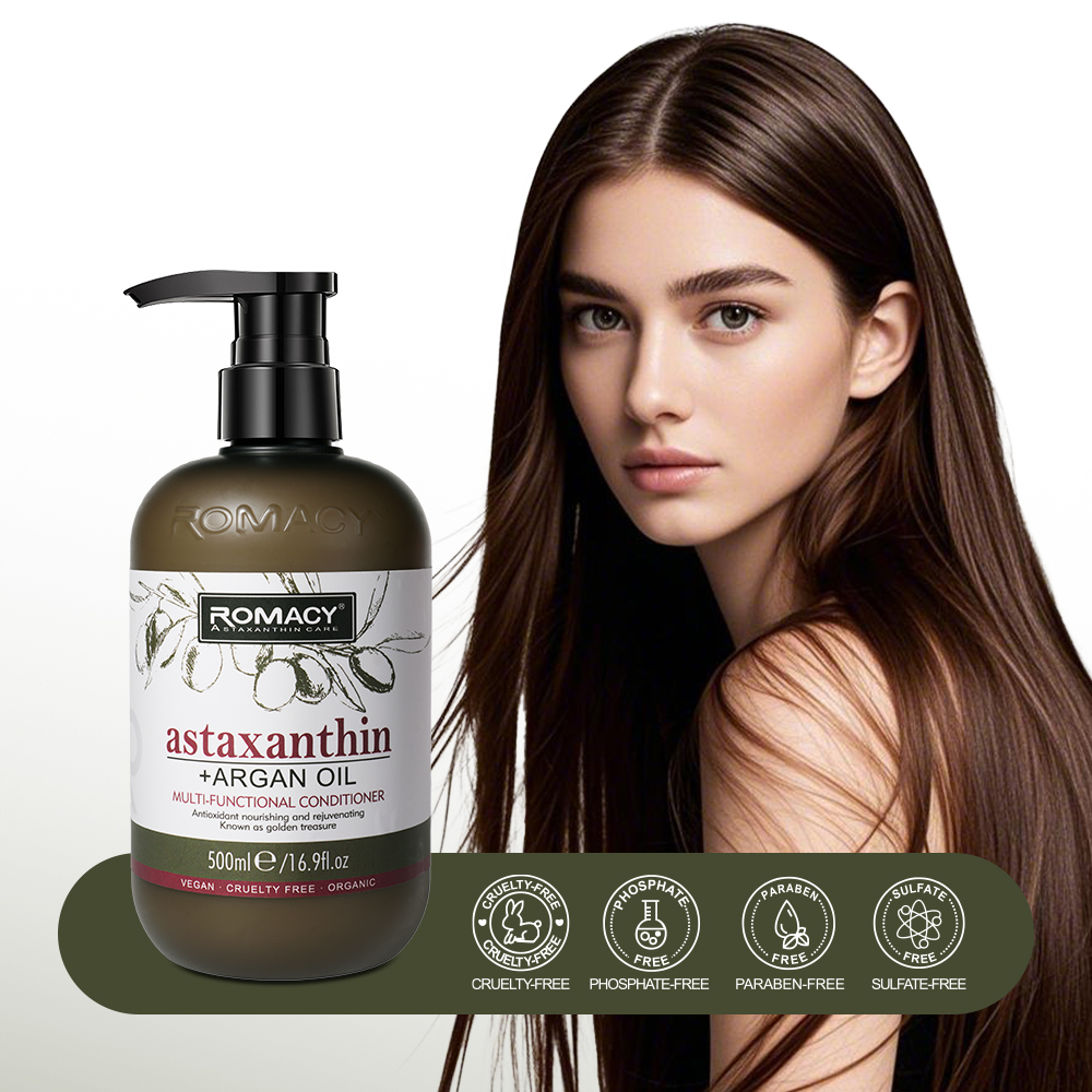For 500ml Professional Salon Multi-function Astaxanthin Argan Oil Organic Herbal Cream Moisturizing Hair Repair Conditioner