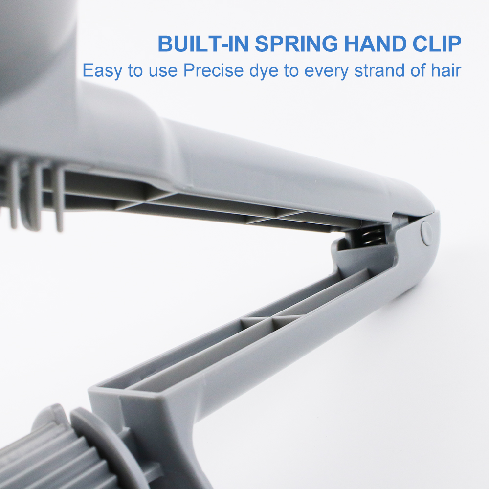 Automatic 2-in-1 Roller Brush Bowl Comb Cover Plastic Hair Dye Set with Color Mixing Feature for Salon Use