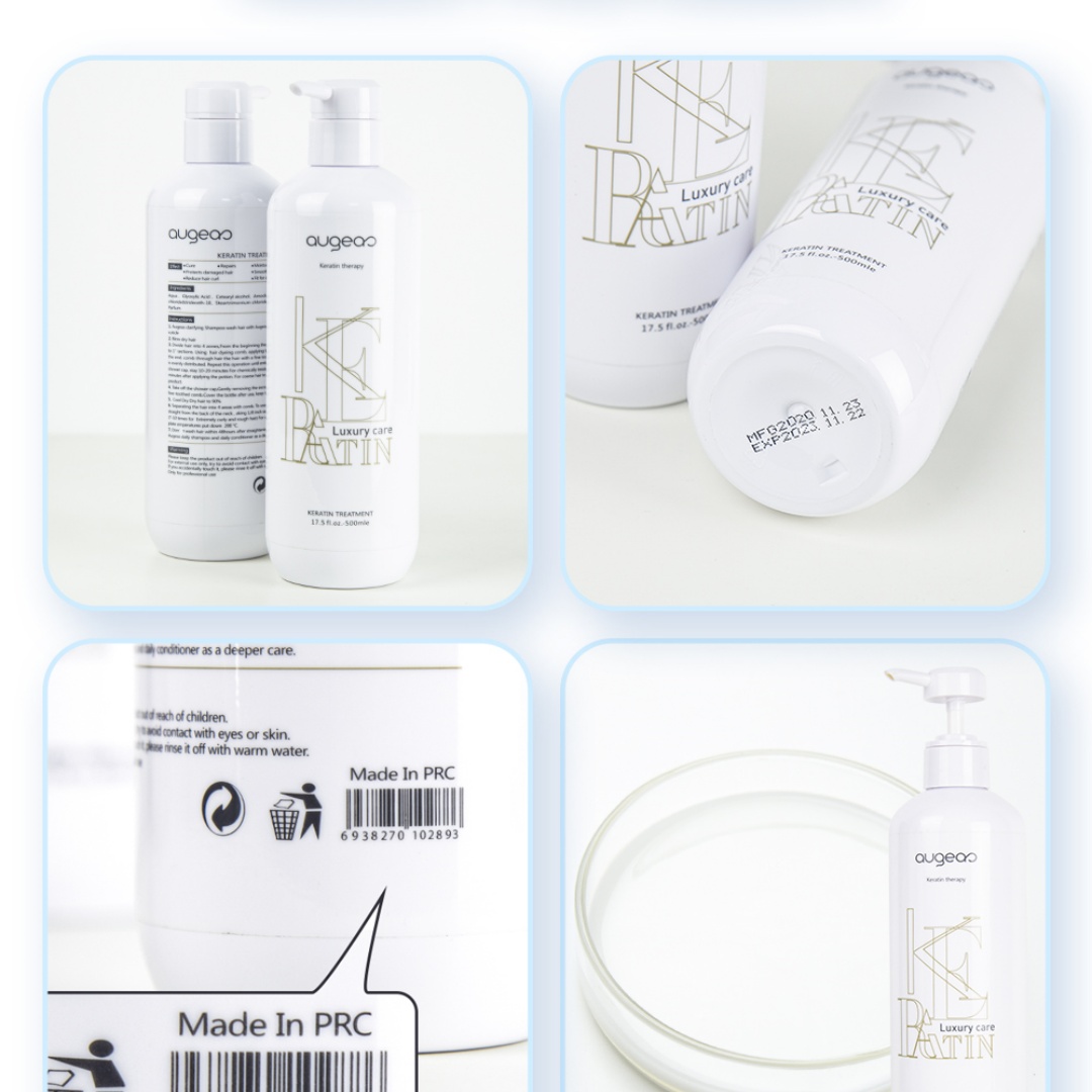 Wholesale Keratin Manufacturer Professional Salon Repair Damaged Augeas Brand Straightening Hair Keratin Treatment in Low MOQ