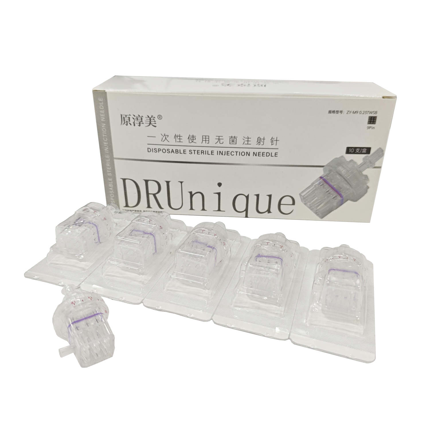 Superfine Needle Marked with Scale Lines 9-pronged Needle, Multi-pronged Needle Length/depth Can Be Adjusted Salon Accessories