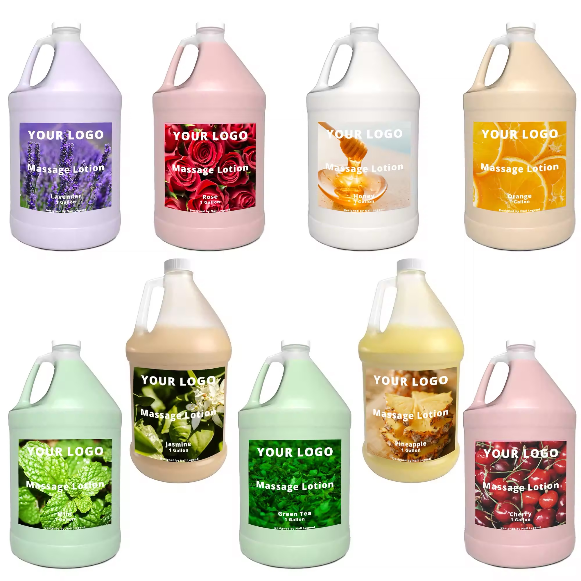 Custom Scented 1-Gallon Vegan Massage Lotion for Pedicure Nail Spa Therapy Healing Moisturizing Private Label for Nail Salon Spa