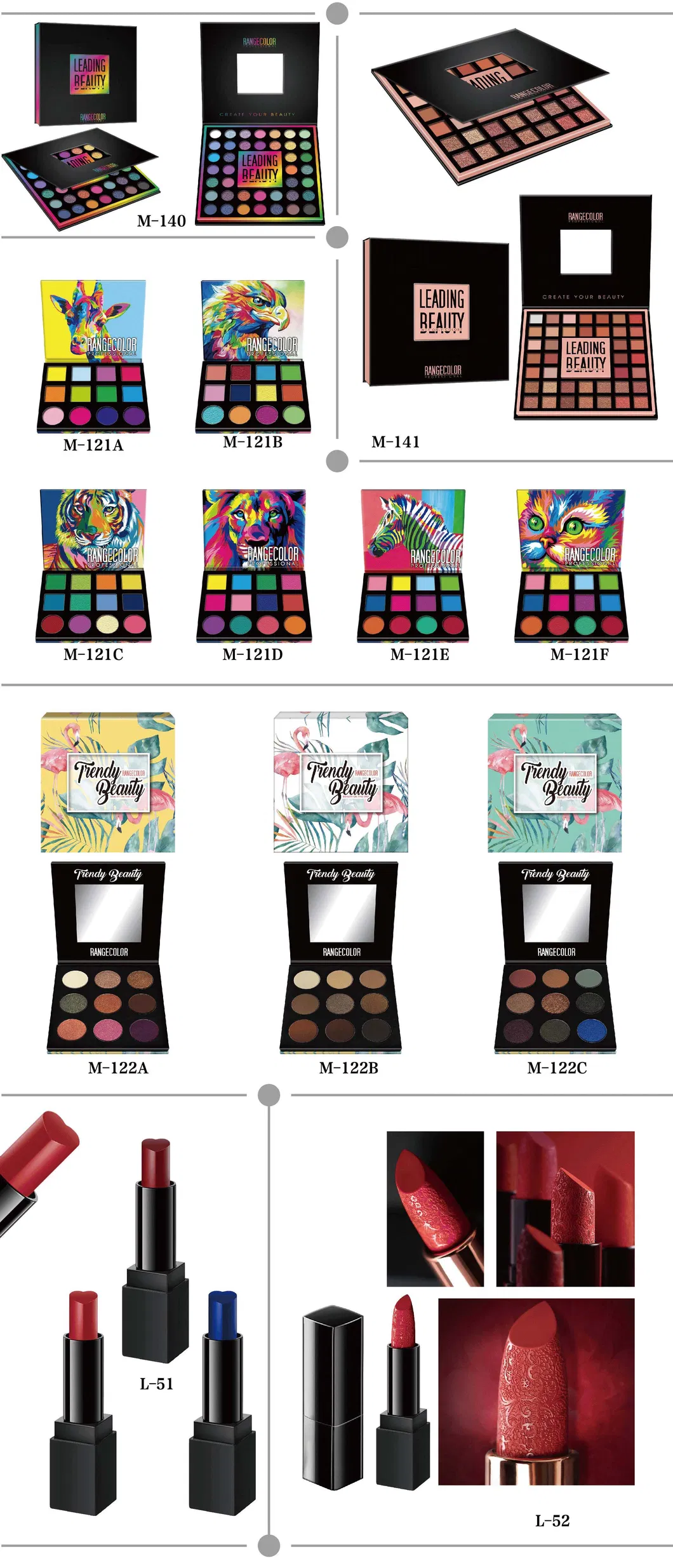 Professional 5 Sides Shape 22colors Eyeshadow Customized Private Label Cosmetic