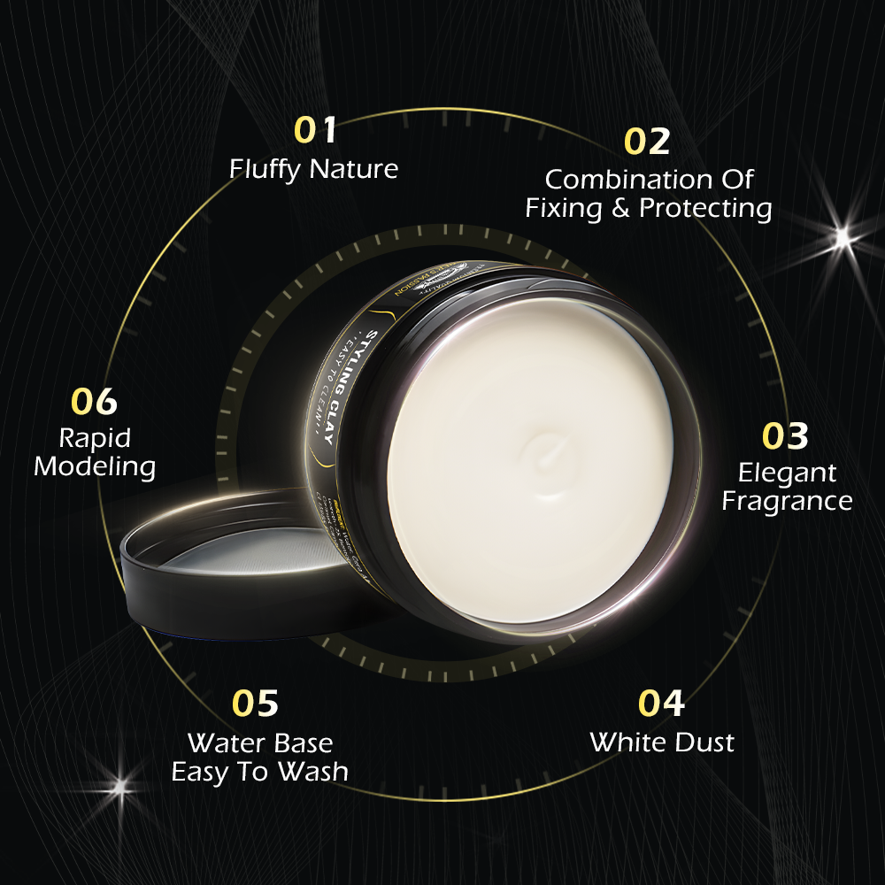 Strong Hold Classic Matte Look Adds Texture Men Hair Clay Wax Strong Hold Professional Creative