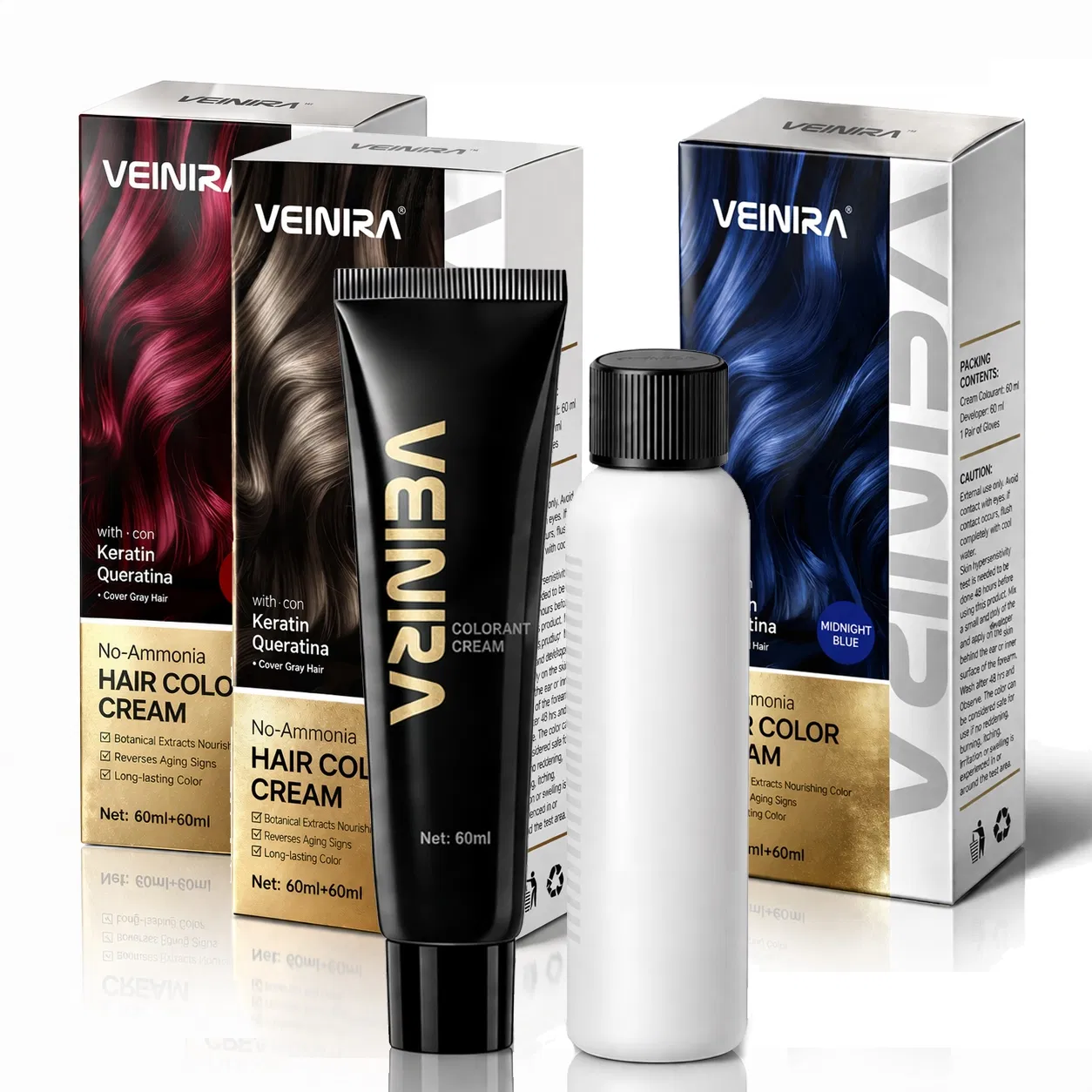 Veinira Salon Professional Hair Dye Color Cream Products Bright Vibrant Colors