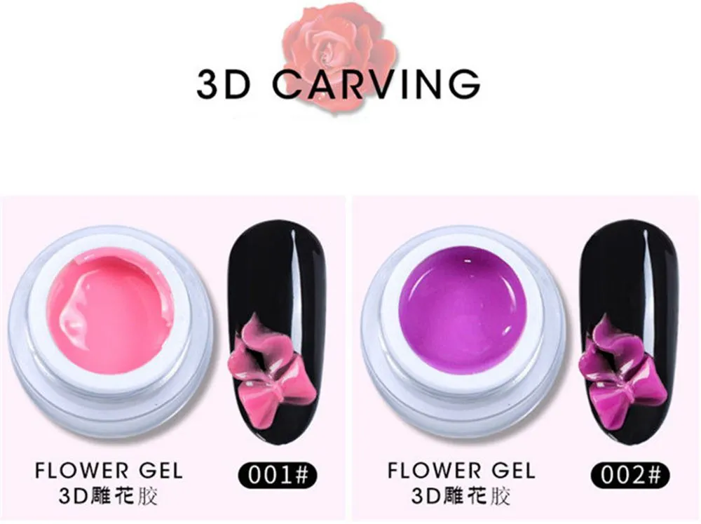 Acrylic 3D Nail Art Painting/Drawing Gel Color Card