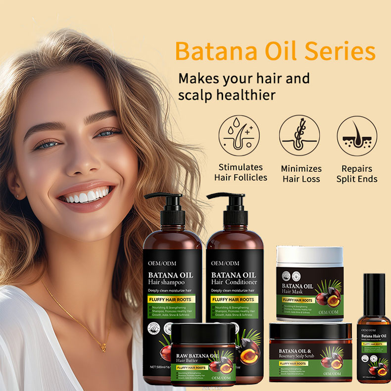 Factory Supply Batana Oil Organic Nourishing Conditioner Kit Regrowth Anti Hair Loss Black Hair Shampoo For Hair Growth