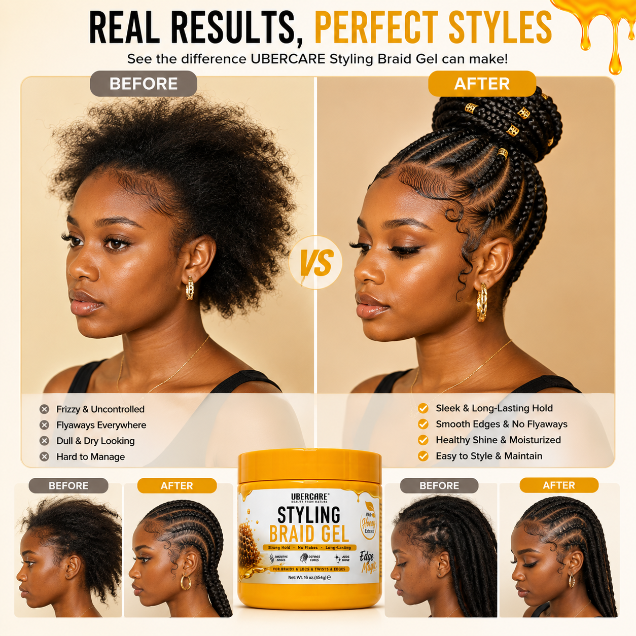 Hot Products Adds Natural Shine Twist Gel No Greasy Hair Setting Gel High Gloss Styling Braid Gel for Dry Thick Hair