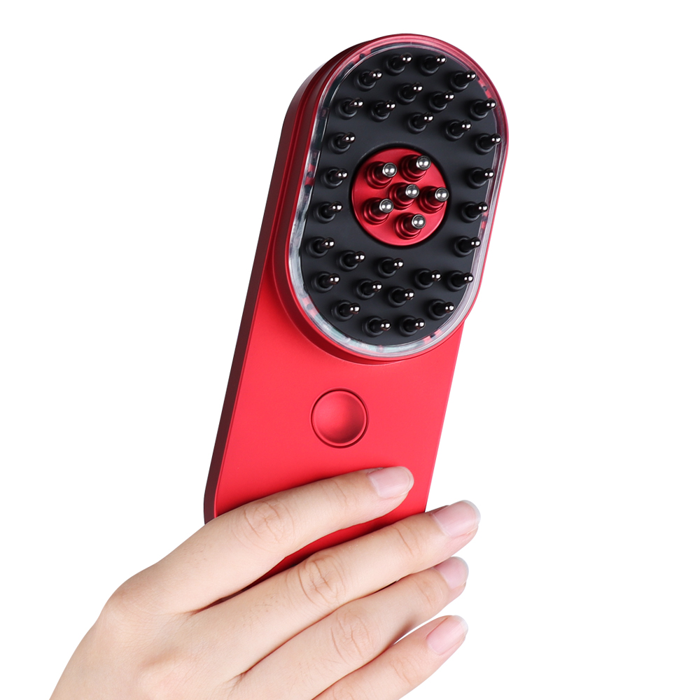 Synogal Red Light Vibrating Electric Hair Growth Scalp Magic Brush Oil Bottle Applicator Hair Care Scalp Massager Comb