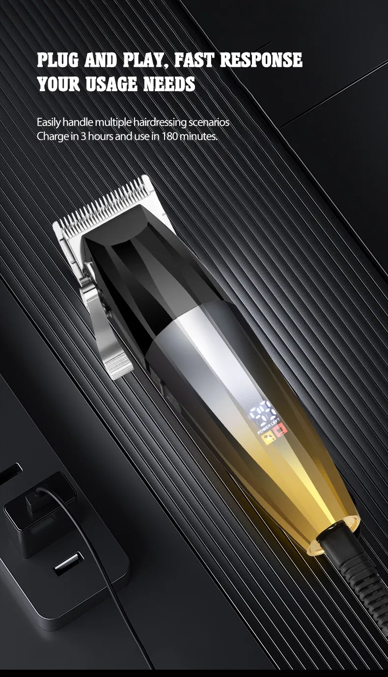 Electric Hair Clippers Professional Hair Cutting Machine LCD Display Barber Clippers Hair