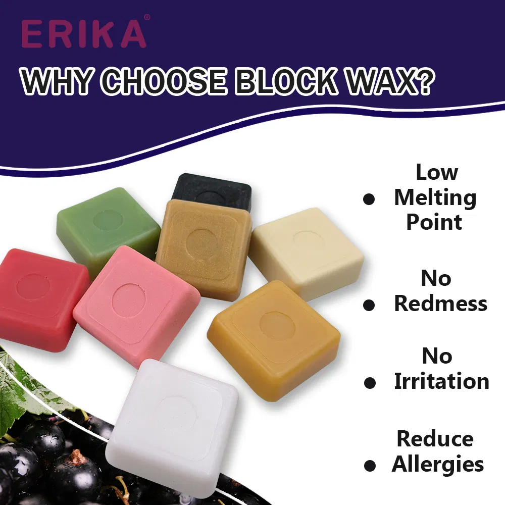 Factory Supply Hot Tablets Painless Hair Removal Blocks Black Current for Bikini Line Waxing Non-Strips Depilatory Wax Black 500g