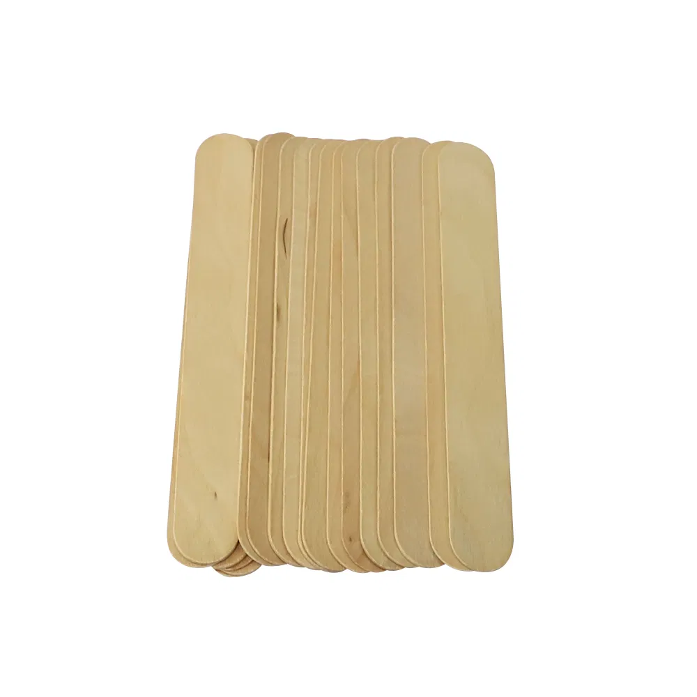 Natural Wood Popsicle Stick for Waxing DIY Wood Crafts Hair Removal and Waxing Supplies Paint Stirrer