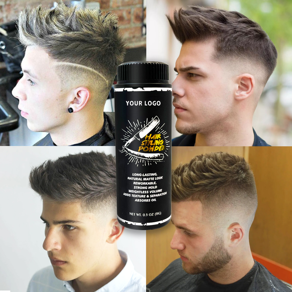 Low MOQ Private Label Custom Fluffy Powder Hair Styling Texturizing Powder for Men Texture Powder Unisex Plastic Jar No Hold 25g