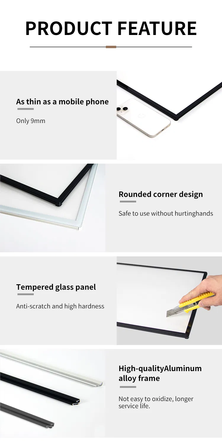 LED Light Box Corner Detail