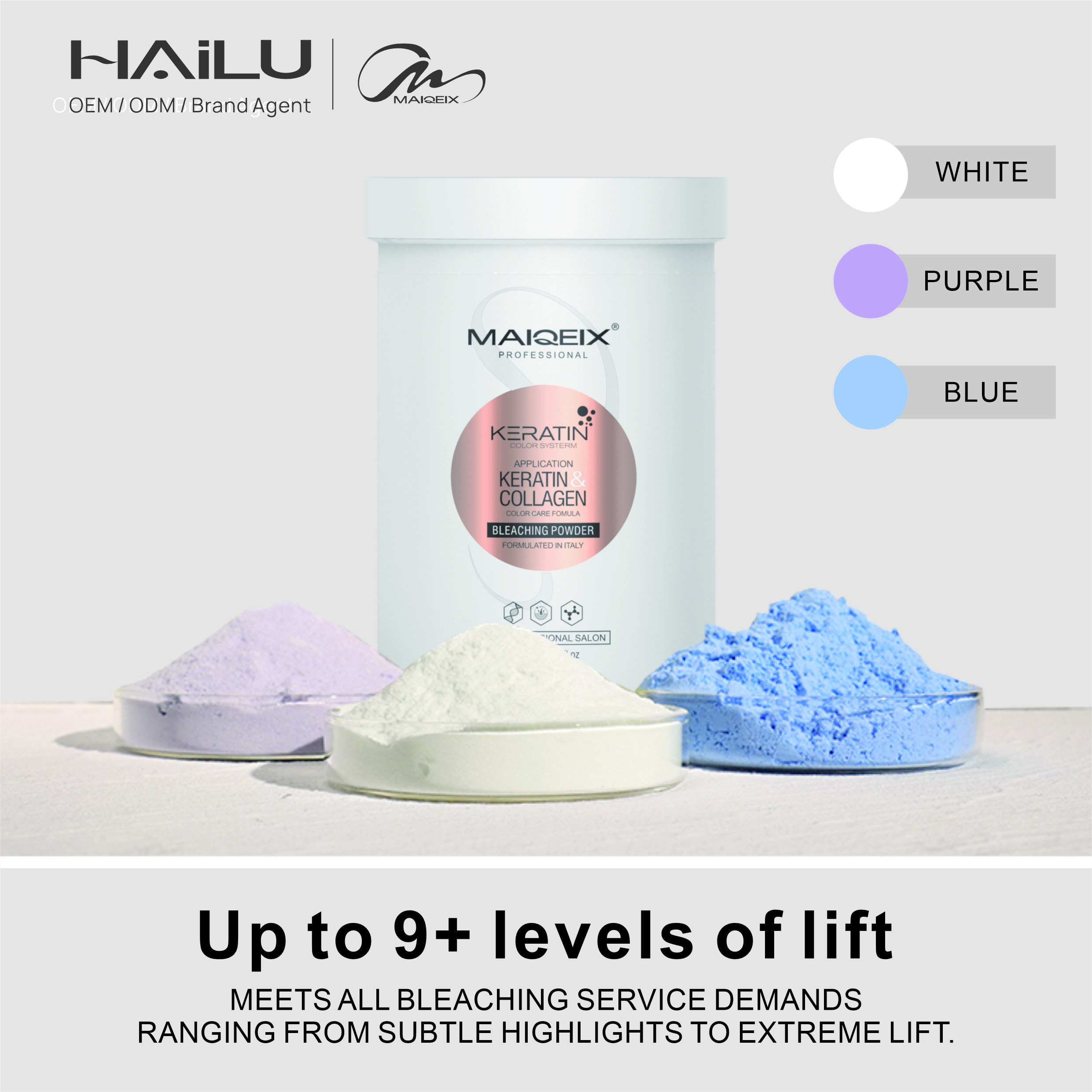 Own Factory Private Label Professional Hair Bleach Salon Profession Hair Bleaching Powder Dust Free Hair Bleach Powder