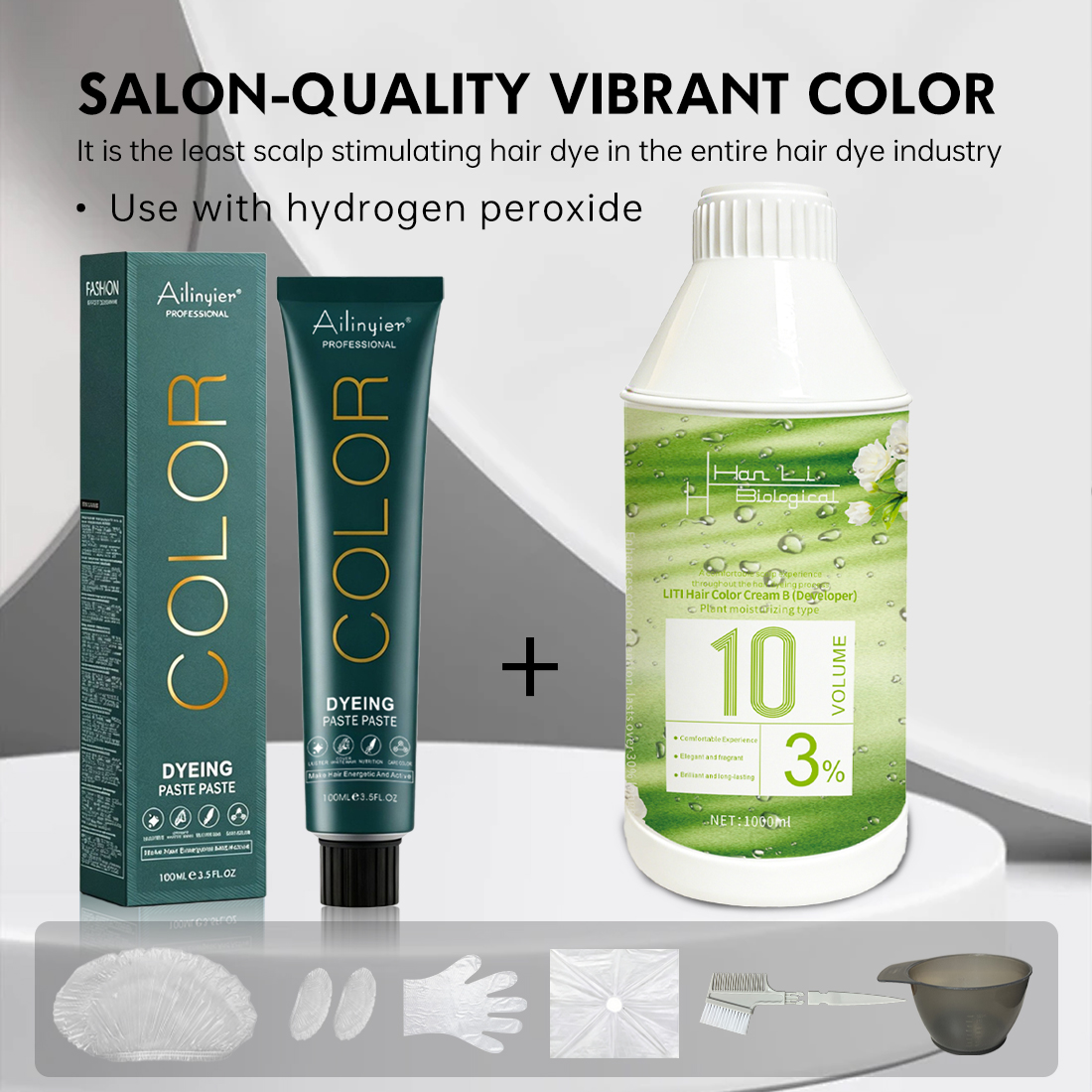 Permanent Hair Dyes Ammonia-Free Professional Salon Hair Coloring Cream Color Long Lasting Hair Dye Cream With Plant Formula