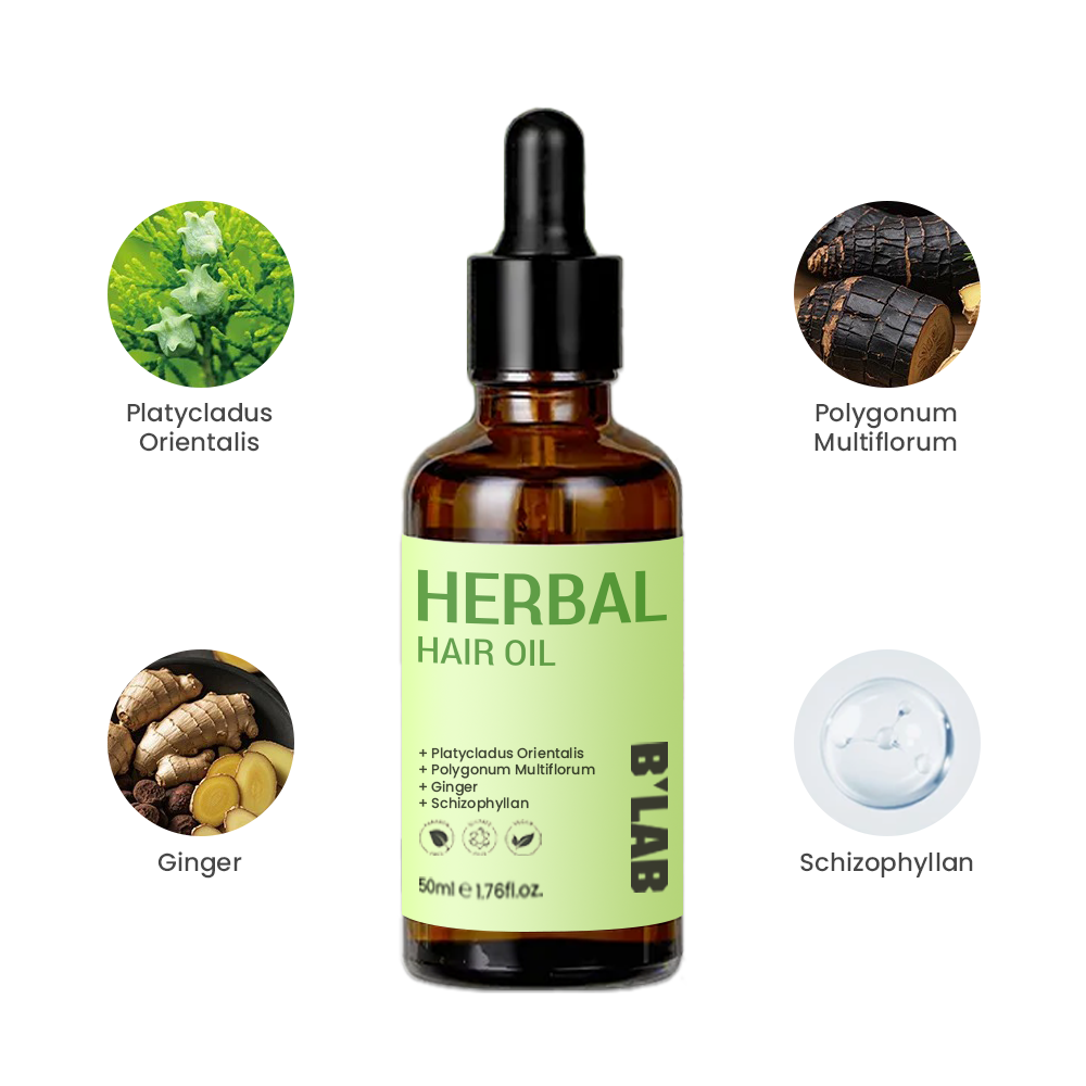 Herbal Hair Serum Oil Regrowth Treatment Vegan Anti Dandruff Nourishing Ginger Hair-loss Prevention Hair Growth Essential Oil
