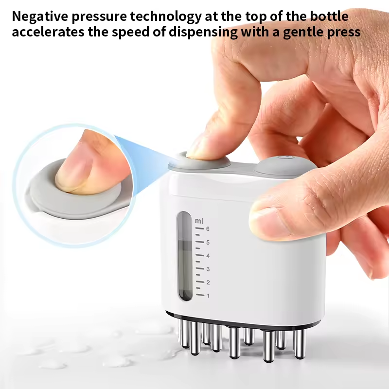 New Advance Head Electric Oil Applicator Comb Red Light Therapy Anti Hair Loss Hair Growth Device Electric Scalp Massage Comb