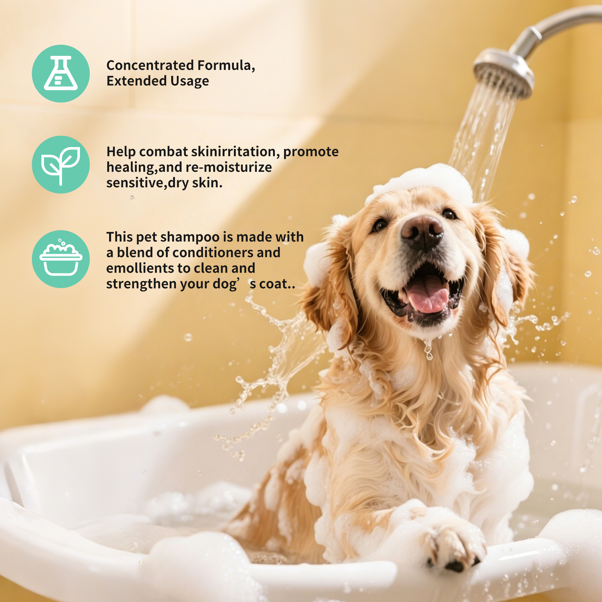 Private Label Pet Friendly Fresh Organic Pet Shampoo Dog Bathing Shampooing Chien Conditioner Dog Grooming Supplies